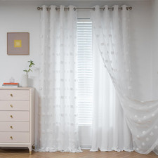 MYSKY HOME Kids Curtains for Girls Bedroom Double Layer Curtain for Daughter Roo