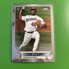 2022 Topps Chrome Josiah Gray Rookie #160 Nationals RC