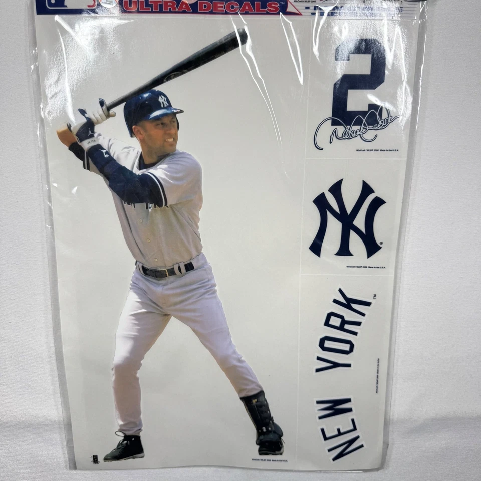 Derek Jeter 15"x12" Ultra Decals 2 Reusable MLB Baseball New York Yankees - Image 2 of 4