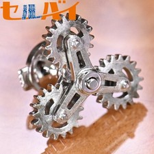 E-NO'S Rotating Mechanical Quattro Gear Pin Tie Tack Tie Pin Men's Jewelry