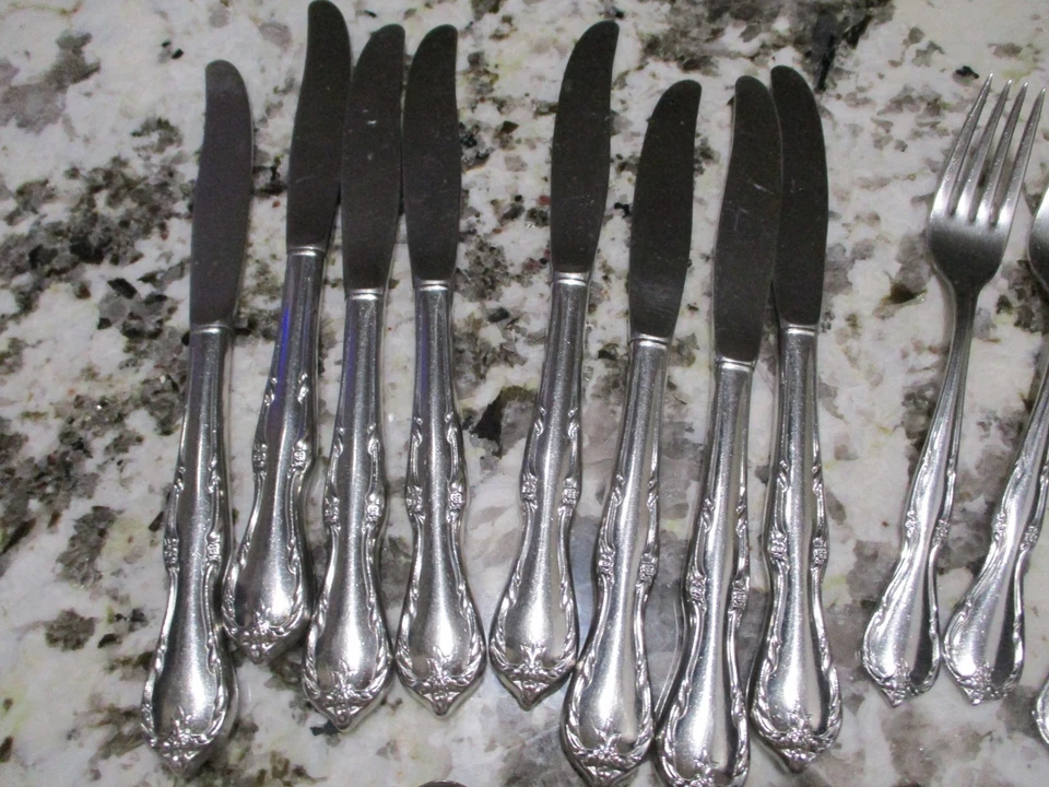 Juego de servir 27 piezas Insico International plata acero inoxidable VICTORIAN CHARM EE. UU. Foto 2 de 4