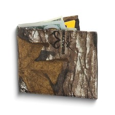 Brown RealTree Fabric and Leather RFID Blocking Bifold Wallet