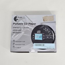 Portable CD Player Bluetooth Rechargeable 2000Mah Battery Anti-Skip LCD FM Radio