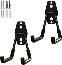 2 Pack Garage Storage Utility Hooks，Garage Garden Tool Organizer，Steel Wall Moun