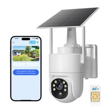 4G LTE Cam S330 4K Cellular Wireless Security Camera Solar Powered SIM Card