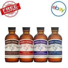 Nielsen-Massey Around the World Vanilla Extract Gift Pack – 4 Bottles, 8 oz Tota