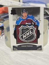 2019-20 UD THE CUP ROOKIE CARD RC BLACK 1/1 SHIELD CONOR TIMMINS AVALANCHE . rookie card picture