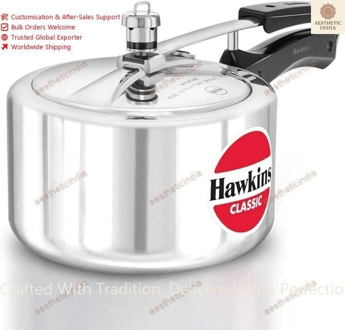 Hawkins Classic 3Liters(Wide)Aluminium Inner Lid Pressure Cooker(Silver)