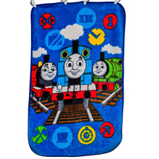    VTG Y2K Thomas Train  Friends Toddler Fleece Throw Blanket Plush 44" x 28"
