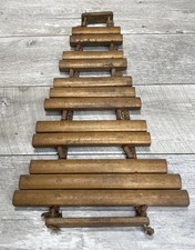 Antikes Holz handgefertigtes Xylophon Musikinstrument primitives Landhausdekor 25" L