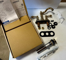 Open Box Kingston Polished Brass KS2612BL Bathroom 4" Center Set Faucet