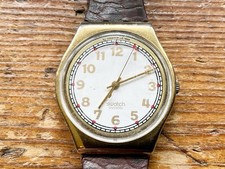 Vintage 1989 Swatch Originals CHIC-ON GX111 Watch New Battery AS IS Chipped Back