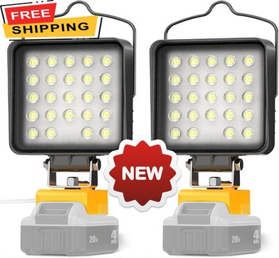 2 linternas LED inalámbricas compatibles con baterías Dewalt de 20 V Max, 112 W,
