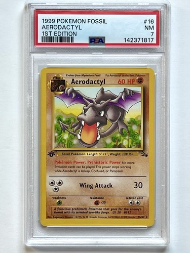 Aerodactyl (1st Edition) graded PSA 7 for sale on eBay