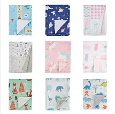 Boritar Soft Baby Blanket Minky Crib Blanket with Dotted Backing 30"x40''