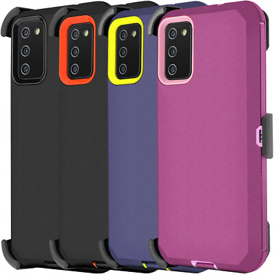 for Samsung Galaxy A02s Rugged Belt Clip ShockProof Phone Case Screen Protector