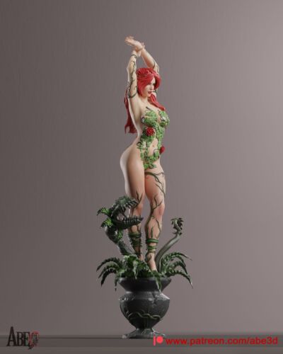 Poison Ivy (1) Unpainted 1/12 resin model kit and base abe - Picture 9 of 10