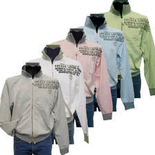 Felpa uomo CHEWAN Maglia con Zip Cerniera intera Colletto Tasche Cotone Leggera