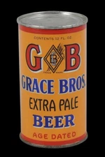 Grace Brothers Beer, Santa Rosa DIECUT Sign app. 22"x36" USA STEEL XL Size 8 lb