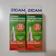 Zicam Extreme Congestion Relief Liquid Nasal Spray 0.50oz x2 Exp 2027+