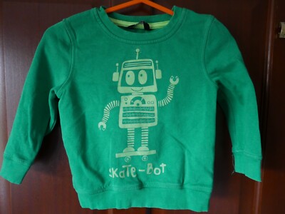 George @Asda Kinder Sweatshirt, Alter 2-3 Jahre, grün, Skate-Bot