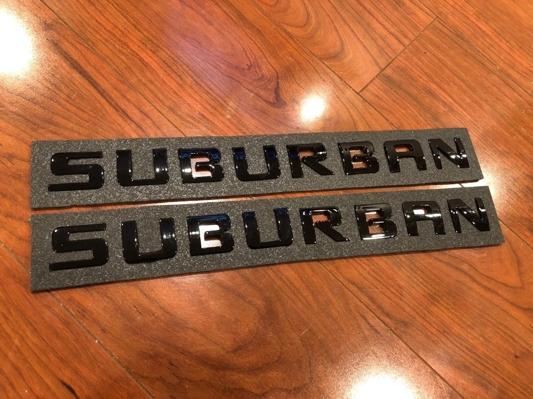 NEW 2007 - 2019 CHEVROLET SUBURBAN DOOR LETTERING EMBLEMS SET 2 SIDES ...