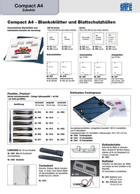 Feuilles pièces A4 6 cases Jusqu'À 75 MM Safe 5409 Compact A4 2 X Paquet