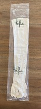 1950  s VINTAGE OPERA LENGTH KID LEATHER GLOVES-PEARL BEADS-WHITE-21  Kay Fuchs
