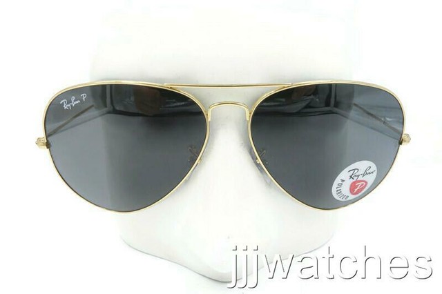 Ray-Ban RB3025 919648 62 Aviator Classic Polarized Black Gold Men  Sunglasses for sale online | eBay