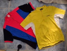 Lot of 2 Men's Bicycling Cycling Jerseys Sz Large PERFORMANCE & BELLWETHER