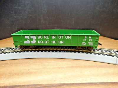 #ad #ad AHM HO Scale 43#x27; Burlington Northern BN 2536 Green Gondola $15.00