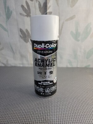 Duplicolor PAE111 Premium Acrylic Enamel Spray Paint - Flat White, 12 oz Can