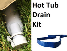 1" 25mm Lay Flat Hose Drain Empty Hot Tub HotTub Draining Pipe Tube Kit