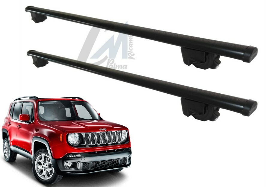 Barre Portatutto Farad IRON 2 In Acciaio Per Jeep Renegade 2014 - Compatibili Con Corrimano Alto, Portata 75 Kg