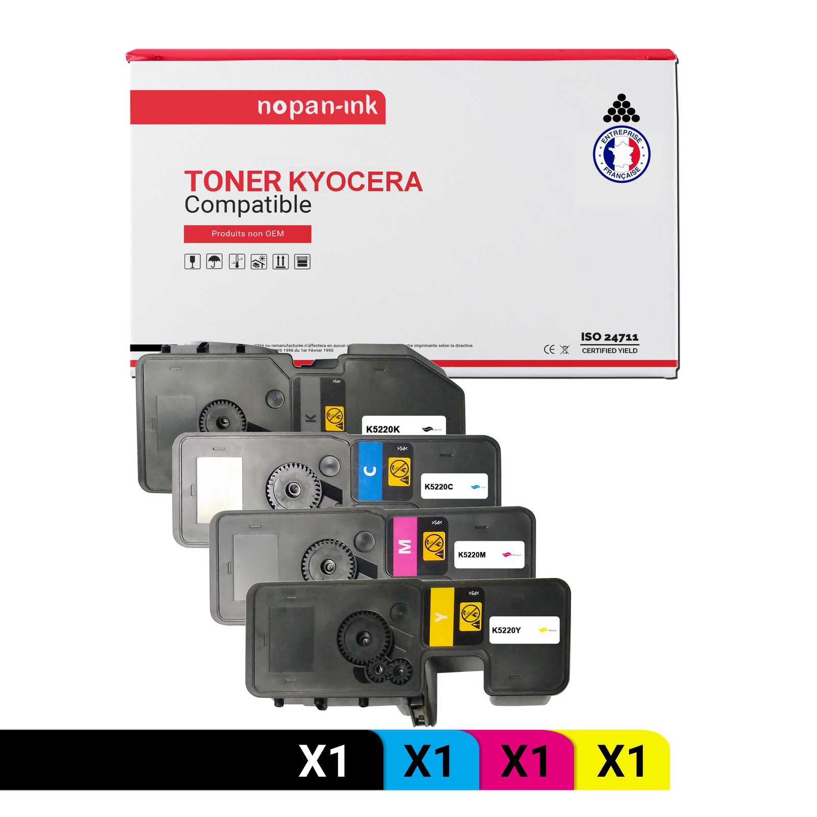 Toner KYOCERA TK5220K compatible NOPAN-INK pour les impressions du bureau à domicile