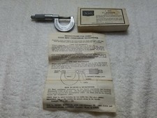 Sears Companion 0-1" Micrometer w/ Orig Box & Instructions 940701 MADE IN USA