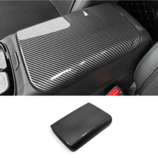 Carbon fiber Central armrest storage box Cover Trim For Hyundai Tucson 2022-2024