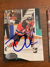 New jersey Devils Tom Chorske Signed 1992 Parkhurst Card