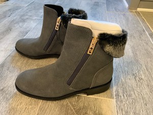 cole haan quinney suede faux fur bootie