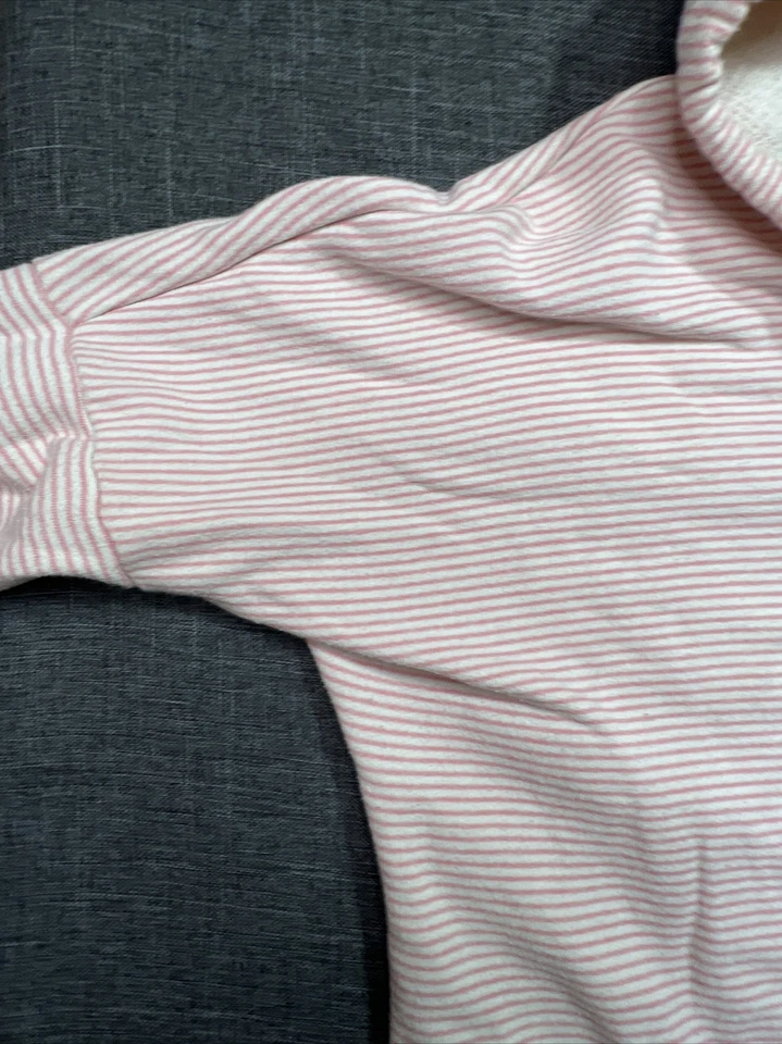 Suéter con capucha para mujer O'Neill talla grande rosa a rayas 100 % algodón Foto 4 de 4