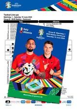 #4 ITALY v ALBANIA 15 June 2024 EURO FAN 12 pages + OFFICIAL LINESUP