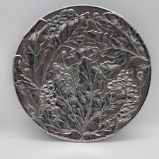 Wilton Armetale Holloware Grape Pattern Serving Plate 11" Pewter Made in USA