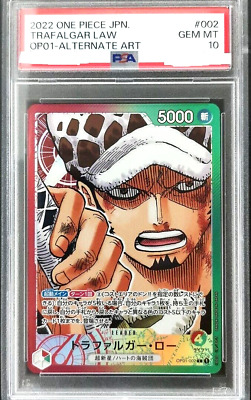 PSA 10 One Piece Card Trafalgar Law OP01-002 L Parallel PSA 10 One Piece Card Trafalgar Law OP01-002 L Parallel
