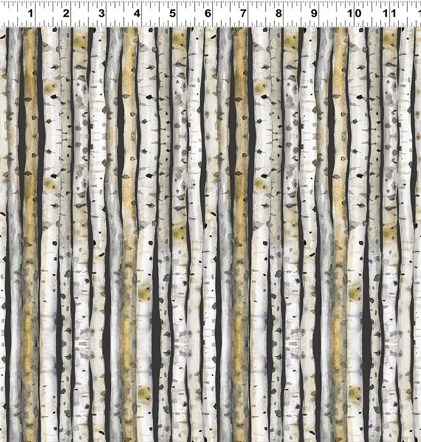 Wild Wonder Digital Birch Trees Y4076-15 Brown fabric BTHY Sue Zipkin - Image 2 of 2