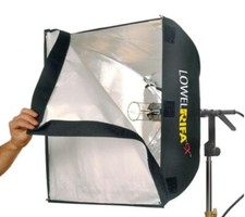 Soft Box Light Kit Lowel Rifa Lite eX 500 Watt Mobile Photo Video Soft Case