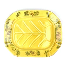 Vintage Designcraft California Pottery Ceramic Turkey Meat Carving Platter 16"