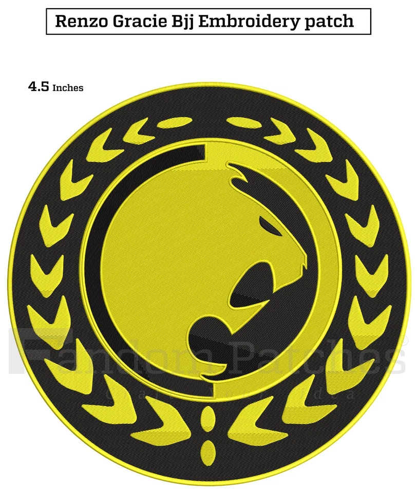 Gracie BJJ Gi Patches Renzo Gracie Embroidery Patches BJJ Martial Arts Patches - Image 2 of 4