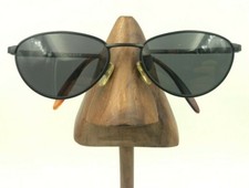 Vintage Xoor 2875B Black Metal Oval Sunglasses Italy FRAMES ONLY