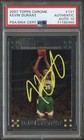 KEVIN DURANT SIGNED SONICS 2007 TOPPS CHROME ROOKIE CARD PSA/DNA AUTO 10 #131