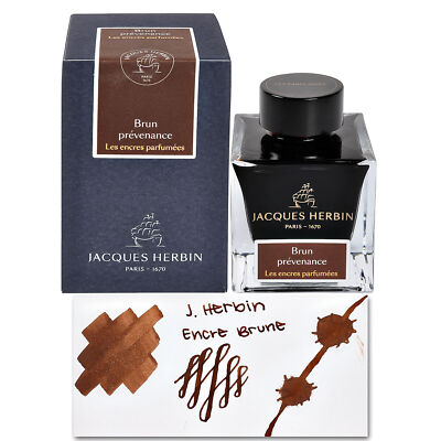 Herbin Scented Bottled Ink for Fountain Pen in Brun Prevenance